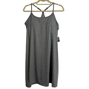 Eddie Bauer Resolution SL Dress Womens Medium Grey Heather Sleeveless‎ Shelf Bra